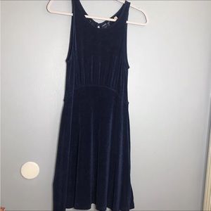 Free People Urban Outfitters Open Lace Back Slinky Tank Dress Blue SZ M